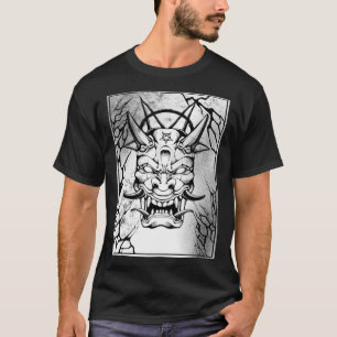 Japan Evil Devil Goth Pentagram Demon Head Gothic T-Shirt