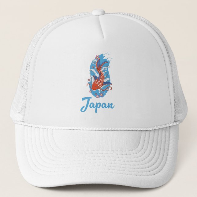 Japan Fishing logo Trucker Hat (Front)