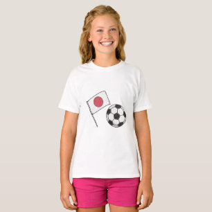 Japan flag and crayon-style soccer ball T-Shirt