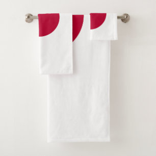 Japan Flag Bath Towel Set