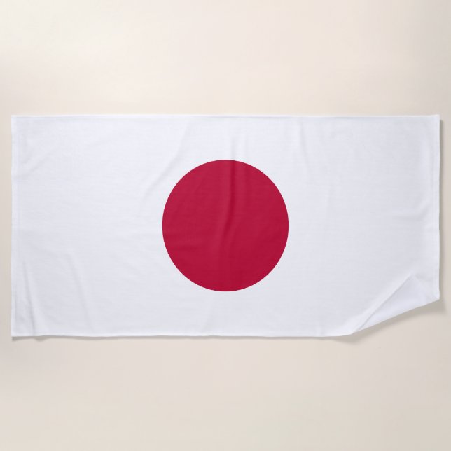 Japan Flag Beach Towel (Front)