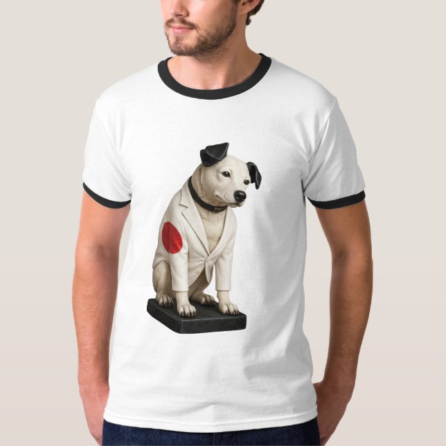 Japan Flag Blazer Nipper – RCA Victor Dog in Japan T-Shirt (Front)