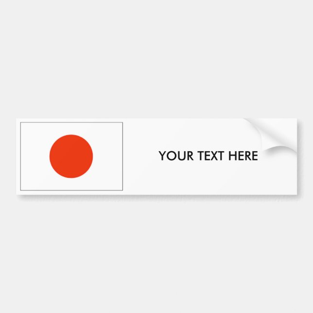 JAPAN FLAG Bumper Sticker (Front)