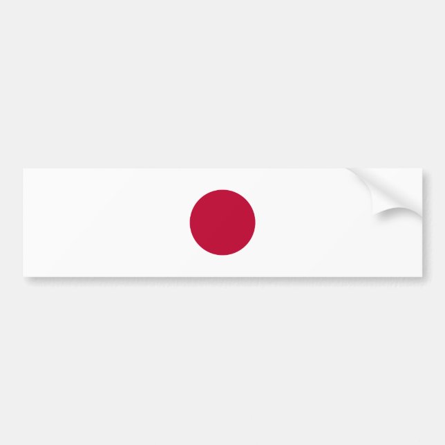 Japan Flag Bumper Sticker (Front)