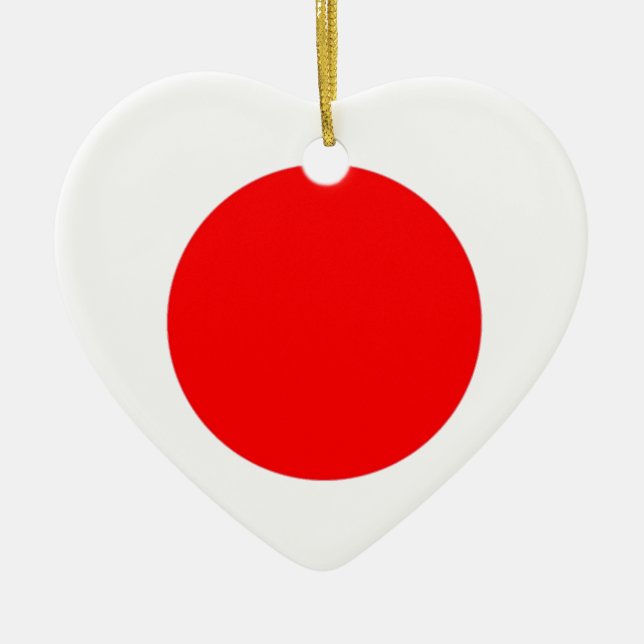 Japan Flag Ceramic Tree Decoration (Front)