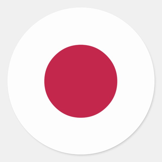 Japan Flag Classic Round Sticker (Front)