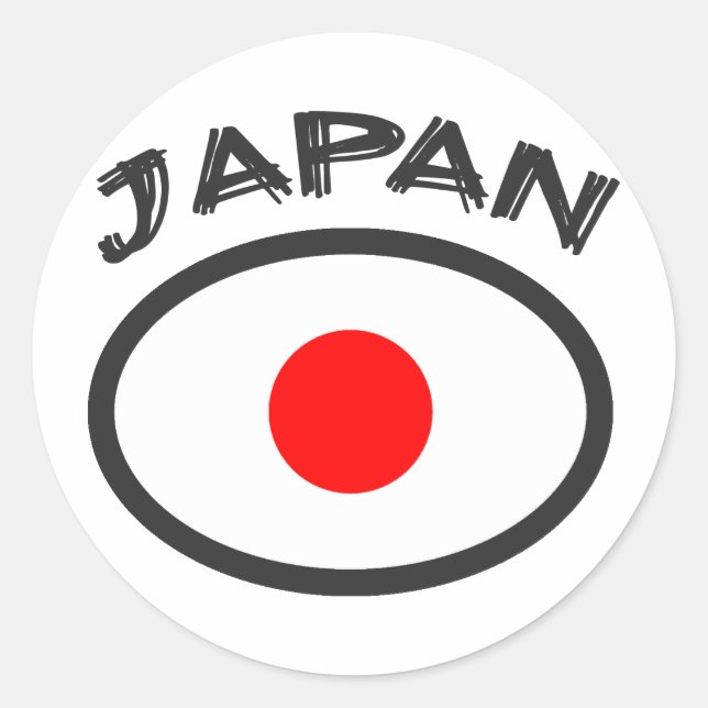 Japan Flag - Cool Design! Classic Round Sticker (Front)