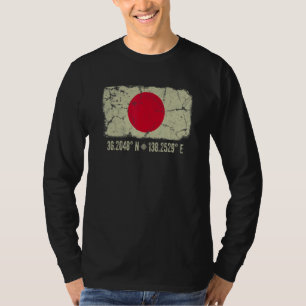 Japan Flag Coordinates Men Women Japanese Heritage T-Shirt