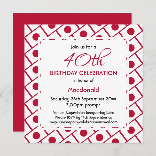 JAPAN FLAG Custom Birthday Celebration Invitation (Front/Back)