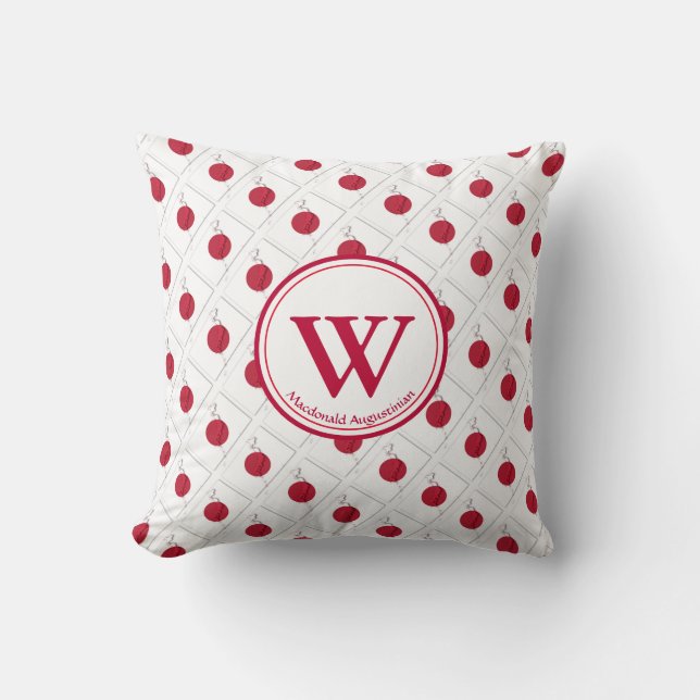 JAPAN FLAG Custom Monogram Add Your Name Cushion (Front)