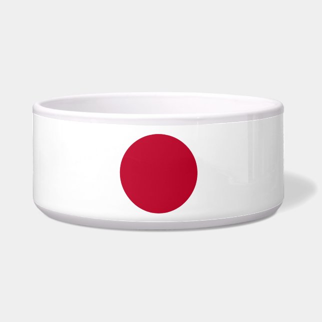 Japan Flag Dog Bowl (Front)