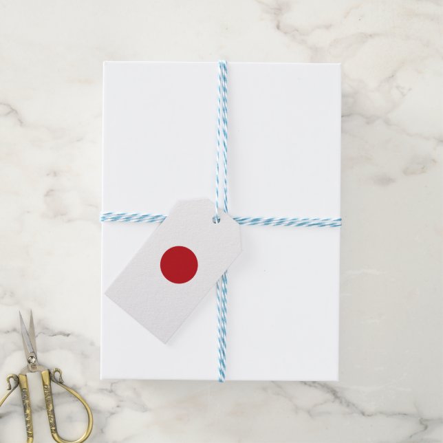 Japan flag gift tags (With Twine)