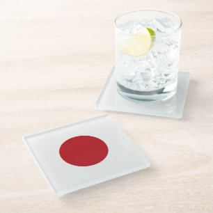 Japan flag glass coaster