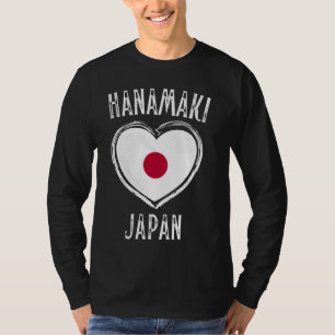 Japan Flag Heart Hanamaki City T-Shirt