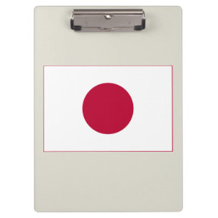 Japan Flag: Hinomaru, Nisshōki, Red Rising Sun Clipboard