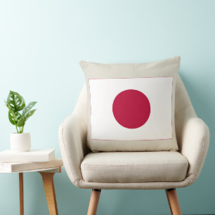 Japan Flag: Hinomaru, Nisshōki, Red Rising Sun Cushion