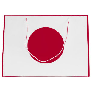Japan Flag: Hinomaru, Nisshōki, Red Rising Sun Large Gift Bag