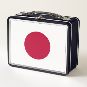 Japan Flag: Hinomaru, Nisshōki, Red Rising Sun Metal Lunch Box