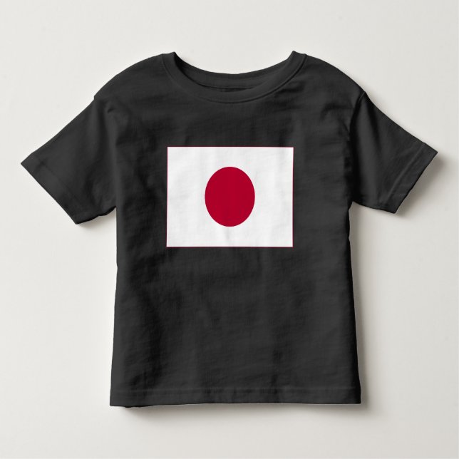 Japan Flag: Hinomaru, Nisshōki, Red Rising Sun Toddler T-Shirt (Front)