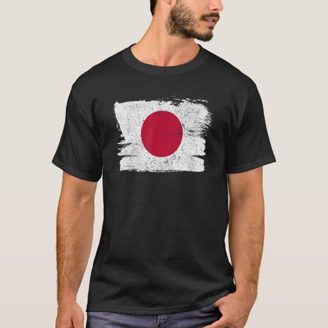 Japan Flag Japanese Support Friendship Peace Vinta T-Shirt (Front)