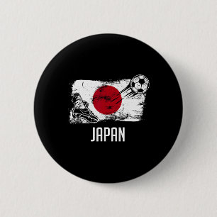 Japan Flag Jersey Japanese Soccer Team Japanese  6 Cm Round Badge