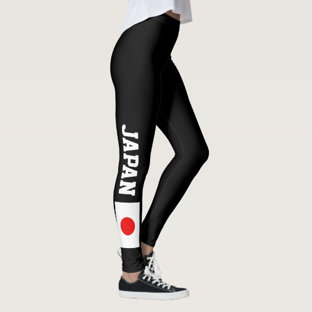 Japan flag leggings for sports fitness workout etc (Right)
