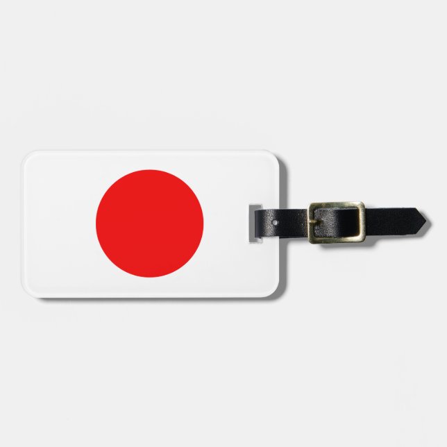 Japan Flag Luggage Tag (Front Horizontal)