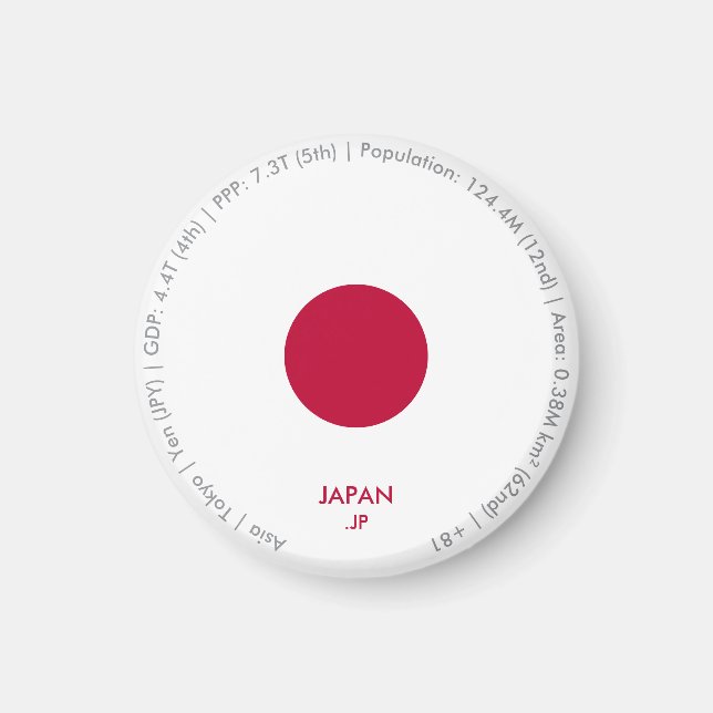 Japan Flag Magnet (Front)