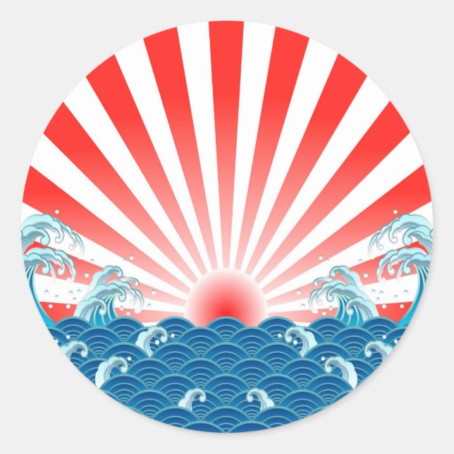 Japan Flag - NIPPON Classic Round Sticker (Front)
