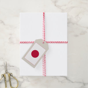 Japan Flag: Nippon Hinomaru Land of Red Rising Sun Gift Tags