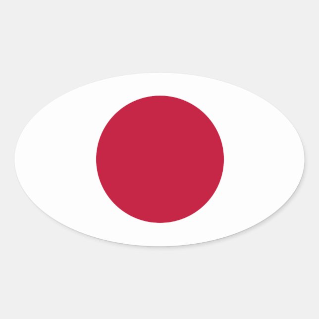 Japan Flag Oval Sticker (Front)