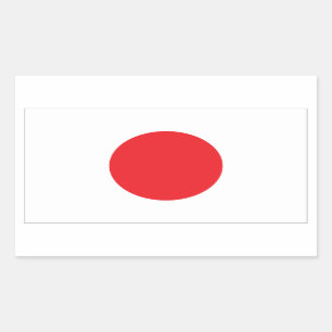 Japan Flag Rectangular Sticker