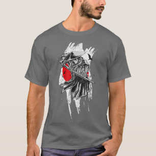 Japan Flag Samurai Hat Katana Red Circle Japanese  T-Shirt