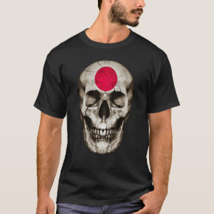 Japan Flag Skull Japanese Roots Proud Patriotic T-Shirt