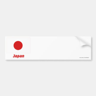 Japan Flag with Name Bumper Sticker