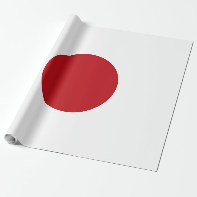 Japan flag wrapping paper (Unrolled)