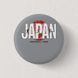 Japan Football 2026 Fan Support Soccer Design 3 Cm Round Badge