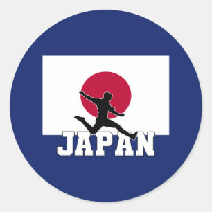 Japan Football Soccer Japan National Team Classic Round Sticker