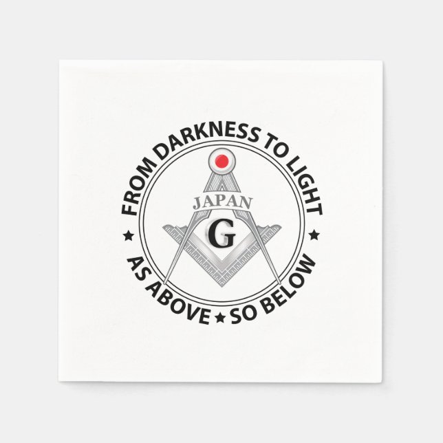 Japan freemasonry sign napkin (Front)