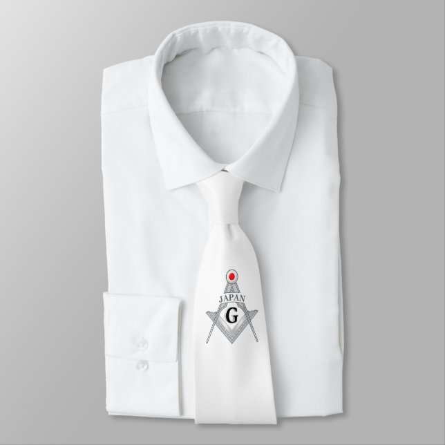 Japan freemasonry sign tie (Tied)