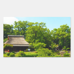Japan Garden Rectangular Sticker