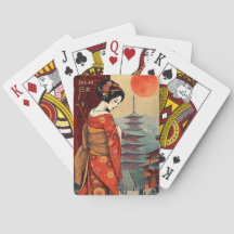 Japan geisha maiko Classic Playing Cards