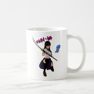 JAPAN/GIRL/LADY/SAMURAI/ANIME/GAME/JAPANESE/KANJI/ COFFEE MUG