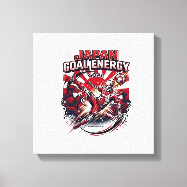 Japan Goal Energy Skeleton Striker Nations Creativ Canvas Print (Front)