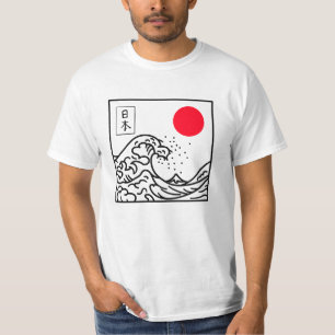 Japan Great Wave Kanagawa Kanji T-Shirt