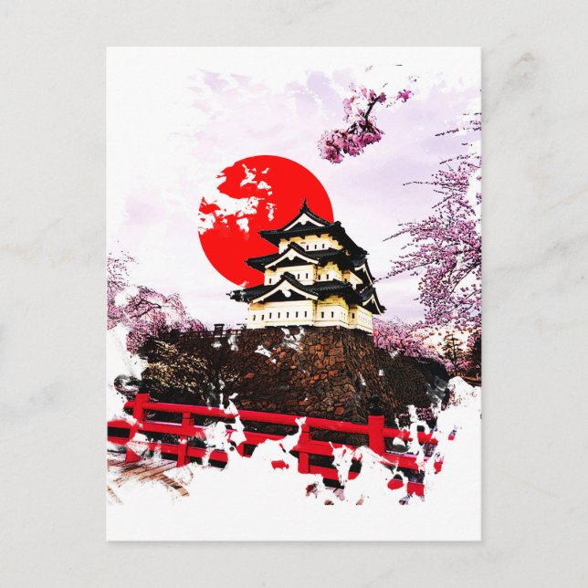Japan Hirosaki Castle Postcard (Front)