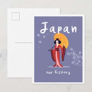 Japan History Vintage Travel Postcard