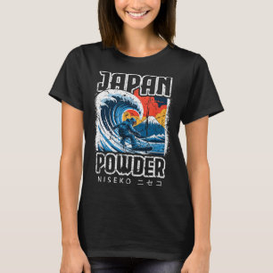 Japan hokusai snowboarding niseko japanese katakan T-Shirt