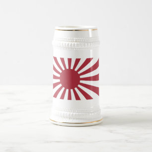 Japan Imperial Rising Sun Flag, Edo to WW2 Beer Stein