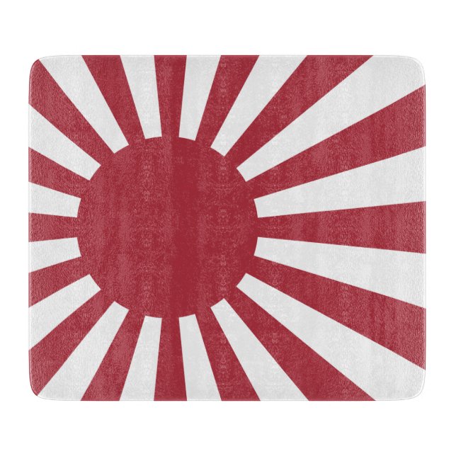 Japan Imperial Rising Sun Flag, Edo to WW2 Cutting Board (Front)